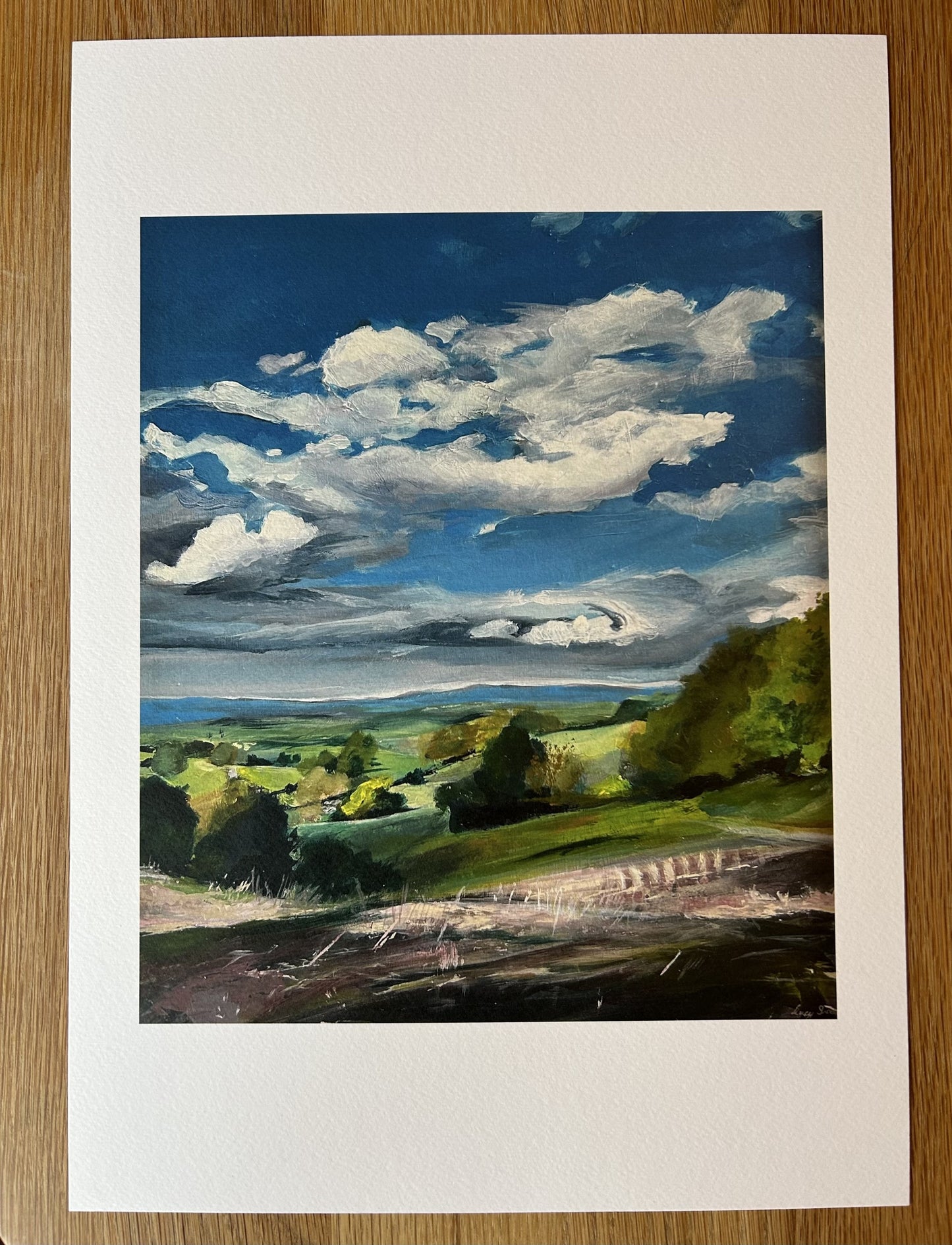 Print - Walking Along from Burwardsley, Cheshire