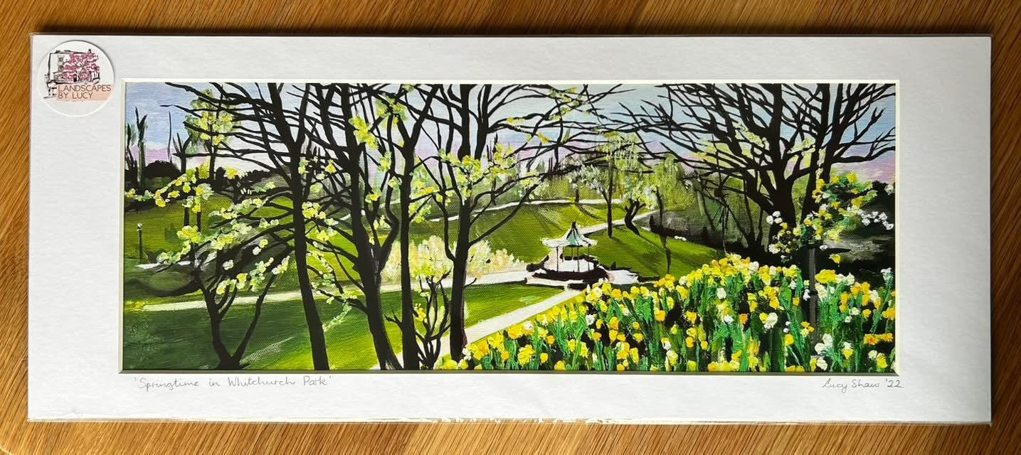 Print - Springtime in Whitchurch Park, Shropshire