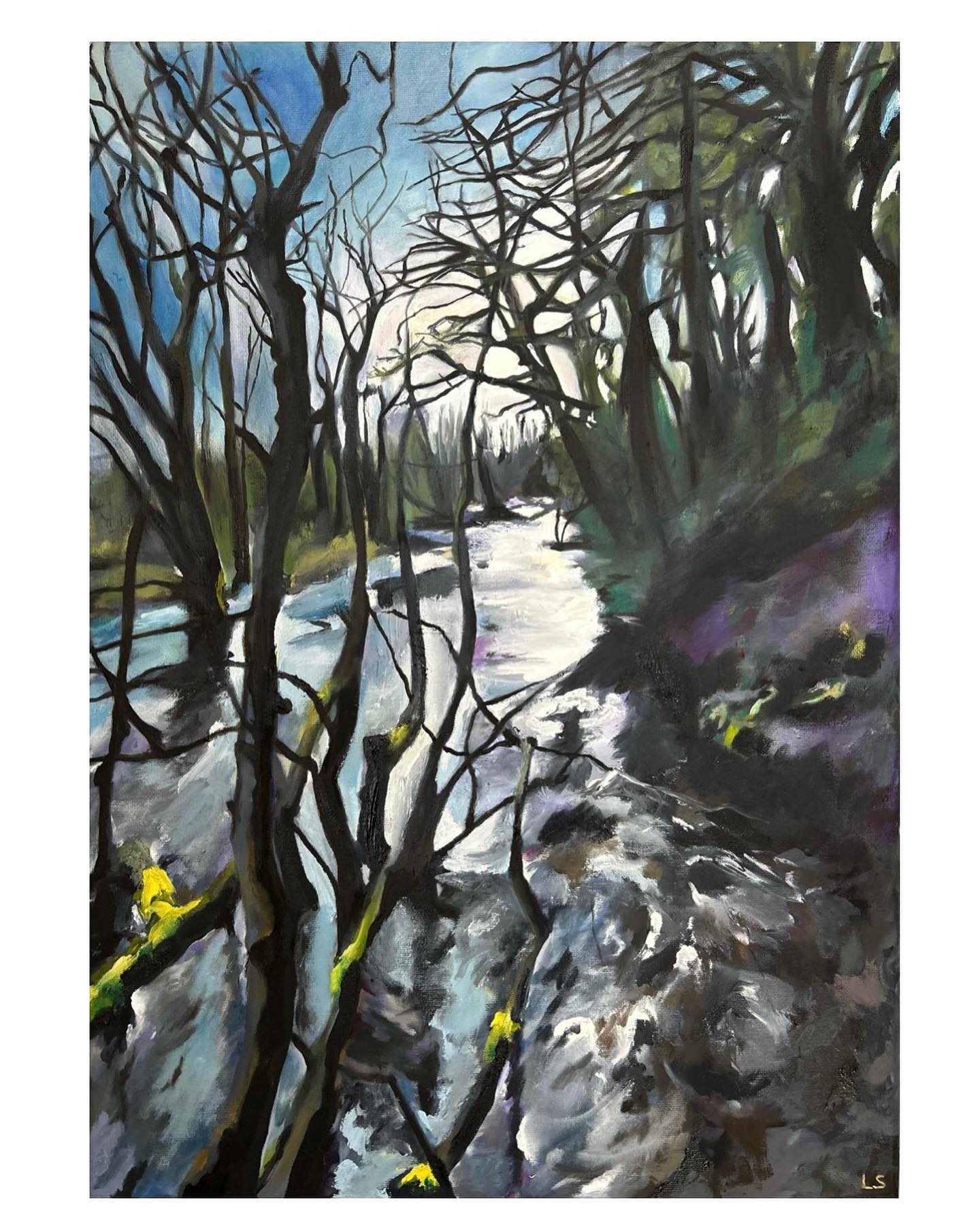 Print - A Winter's Morning at the Clywedog, Erddig