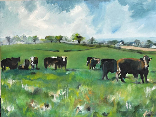Original Painting- Cows of Malpas, Cheshire