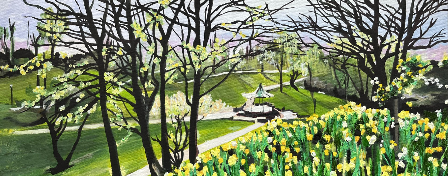 Print - Springtime in Whitchurch Park, Shropshire